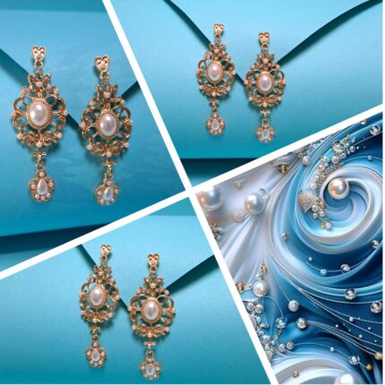 Bohemian Style Imitation Pearl Earrings | 14K Gold-Plated