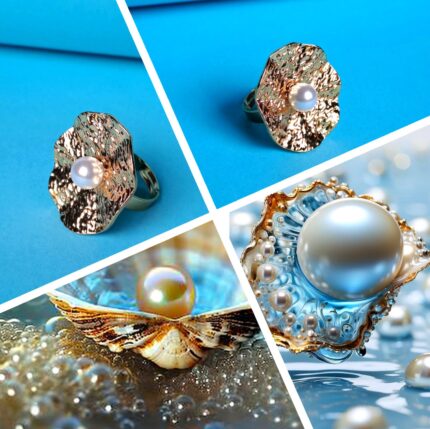 Elegant Pearls Ring – Classic 14K Gold-Plated Statement Piece