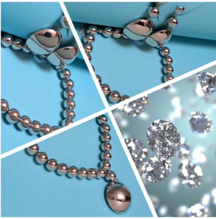 Exaggerated Jewelry Set – Silver-Plated Statement Necklace, Earrings & Chain