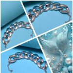Silver Punk-Style Bracelet – Thick Silver Chain Bracelet for Bold Fashion