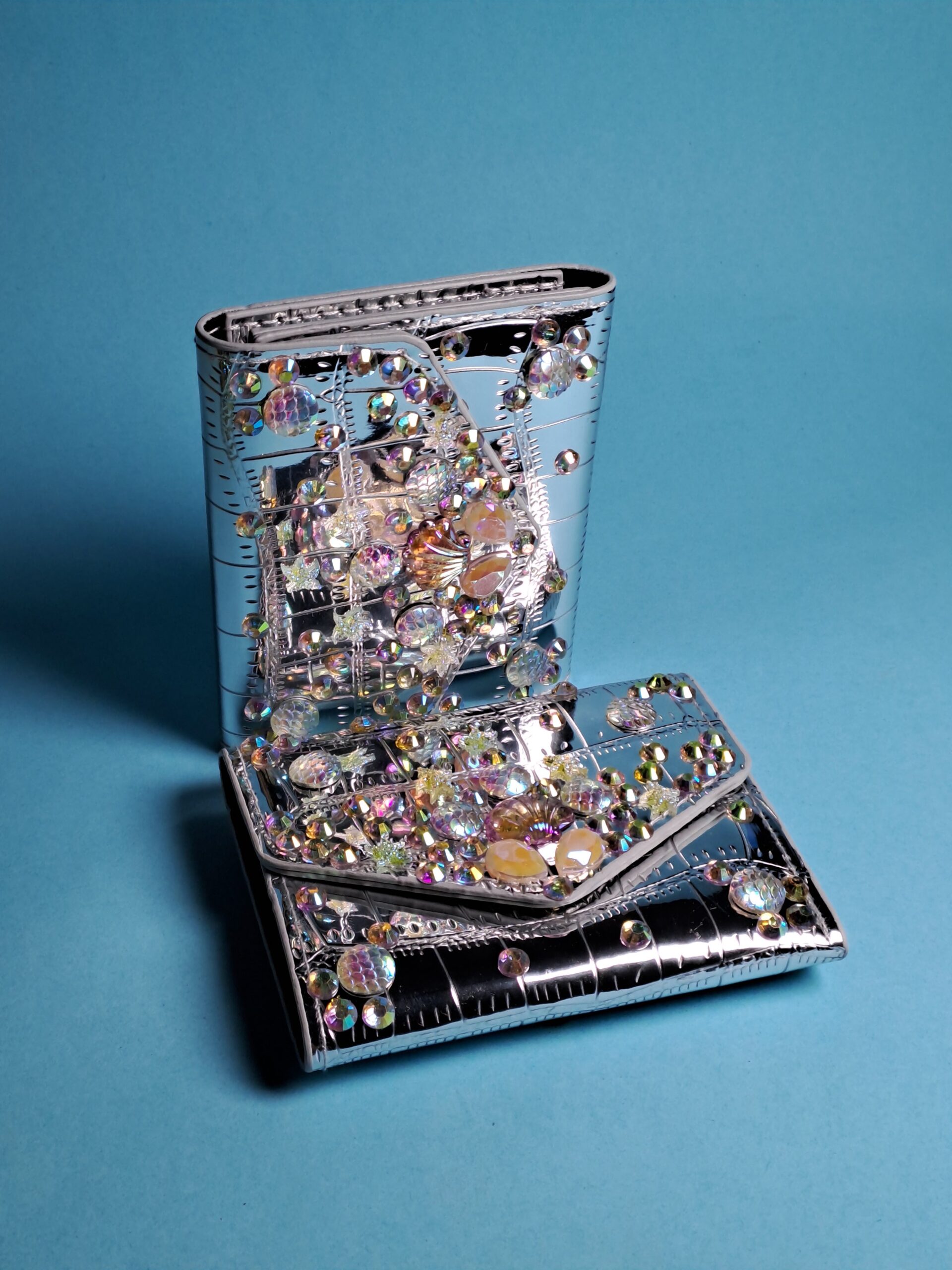 2025/11/1000162490-scaled.jpg Mermaid sparkling silver wallet's - Image 1