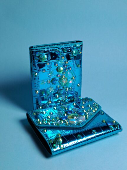 Mermaid sparkling blue wallet's